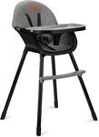 MoMi REKI Hochstuhl Baby 3 in 1 Schwarz - Kinderstuhl mit Esstisch - Kinderhochstuhl