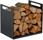Relaxdays Kaminholzregal, Metall, modern, HBT: 35x40x30 cm, Brennholzregal Feuerholz,