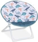 Relaxdays Moonchair Kinder, Dino, faltbar, HxBxT: 47 x 50 x 48 cm, Kinderstuhl