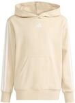 adidas Unisex Kids Essentials 3 Stripes Hoodie, Crystal Linen/White, 9-10 Years