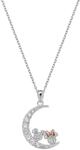 Disney Minnie und Mickey Silber Halskette f&uuml;r M&auml;dchen, mit Zirkonia, Schmuck