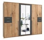 luma-home Dreht&uuml;renschrank Kleiderschrank B273/H210/T58 cm m.4 Schubk&auml;sten, 2