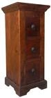 MASSIVMOEBEL24.DE | Oxford Kommode Akazie 33x31x74, Farbe:Dunkelbraun lackiert,