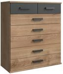 Froschk&ouml;nig24 Cork Kommode Anrichte Sideboard Plankeneiche/Graphit