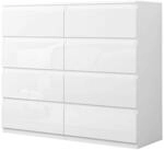HTI living Kommode Kenji 8 Schubladen Hochglanz Wei&szlig; Sideboard