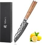 Wakoli Nussbaum kleines Santokumesser 12 cm aus 67 Lagen Damaststahl mit VG10...