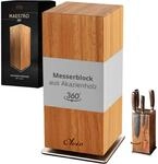 OLEIO Maestro Messerblock magnetisch 360&deg; drehbar Messerhalter aus massivem