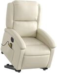 vidaXL Massagesessel, Elektrisch Verstellbar Sessel mit Aufstehhilfe,...