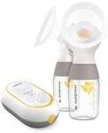 Medela Freestyle Mini Classic Doppelmilchpumpe mit wiederaufladbarem Akku.