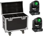 EUROLITE Set 2x LED TMH-B90 + Case mit Rollen