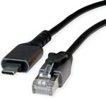 VALUE USB 3.2 Gen 2 Typ C zu Gigabit Ethernet Konverterkabel, schwarz, 2 m