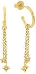 Amor Creolen 925 Sterling Silber Damen Ohrschmuck, mit Zirkonia synth., 2,9 cm,...