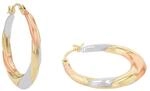 Amor Creolen Damen Ohrschmuck, 2 cm, Gold, Kommt in Schmuck Geschenk Box,...
