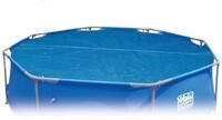 Solarcover f&uuml;r Stahlrahmenpool, blau, rund, passend f&uuml;r &Oslash; 420cm schnelle