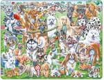 Larsen Puzzle CZ6 &ndash; Niedliche Hunde, Alter 3&ndash;6, Rahmenpuzzle f&uuml;r Kinder, 32