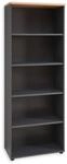 Memphis Aktenregal in Artisan Eiche Optik, Graphit - Modernes Standregal mit 5