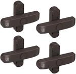 BASI | Fenstersicherung 4er Set | Wei&szlig; Braun | Zusatzsicherung f&uuml;r...