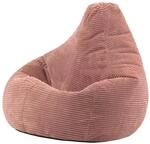 Icon Dalton Sitzsack Cord, Rosa, Gaming Sitzsack Erwachsene mit F&uuml;llung, Bean Bag,