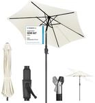 Sekey 220 cm Sonnenschirm mit Kurbel und Auto Kippen,Marktschirm f&uuml;r...