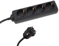 HQ-Power Steckdosenleiste, 4 Schutzkontakt-Steckdosen, Kabel 5 m, 3G1.5,
