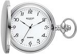 Regent Herren Taschenuhr Savonnette Verchromt 47 MM Quarz Arabische Zahlen P-735