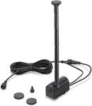 esotec Teichpumpe 230 l/h 6-9 VDC mit Sprinklerset, Springbrunnenpumpe,...