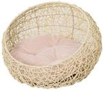 PawHut Rattan Katzenh&ouml;hle Katzenbett Katzenhaus mit Kissen Katzenzelt...