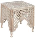 Beistelltisch hellbraun quadratisch 40 x 40 x 40 cm Antik Optik Kadma