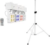EUROLITE Set LED KLS-180 wei&szlig; + BS-2 EU Boxenhochst&auml;nder wei&szlig; | Wei&szlig;e Bar...
