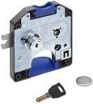 M&uuml;nzschloss 110 x 125 x 18 mm links schlie&szlig;end f&uuml;r 1 &euro; M&uuml;nzen Pfandschloss