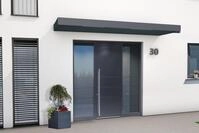 Gutta Rechteckvordach BS Plus 300 (SM) mit Wasserspeier rechts - Anthrazit mit...