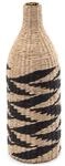CREEDWOOD Deko VASE Raya | Stroh, 60 cm, Natur & schwarz | Strohvase,...