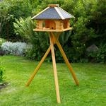 Deko-Shop-Hannusch Vogelhaus wahlweise mit St&auml;nder und Solarbeleuchtung,