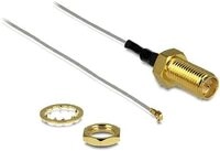 Delock 88813 Antennenkabel RP-SMA Einbaubuchse, 0,2m, Grau