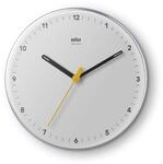 Braun Klassische Funk-Wanduhr mitteleurop&auml;ische Zeitzone (DCF/GMT+1) mit
