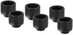 Thermal Grizzly - DeltaMate - HT16-6er Pack - Hard Tube Fitting - Schwarz -