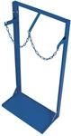 Stahlflaschenst&auml;nder f&uuml;r 2 Flaschen a 40 50 l RAL5010 Enzianblau Flaschenkarre