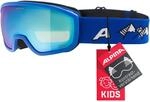 ALPINA Kinder Scarabeo Jr. Q-lite Skibrille, blue matt, One Size