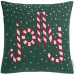 TOM TAILOR Weihnachtskissen gr&uuml;n &ndash; Kissenbezug Weihnachten &ndash; Jolly