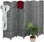 Relaxdays Paravent Raumteiler, HxB: 170 x 240 cm, Faltbarer Raumtrenner,...