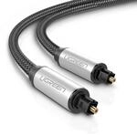 UGREEN Optisches Kabel, Toslink-Kabel, Glasfaser, digitales Audio, 2 m, Nylon,