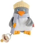 HABA Schnullertier Pinguin &ndash; Weiches Kuscheltier mit Schnullerhalter f&uuml;r Babys ab