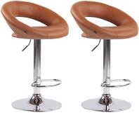 CLP 2er Set Barhocker Olinda Kunstleder I Thekenhocker H&ouml;henverstellbar I...