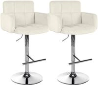 CLP Barhocker 2er Set mit Lehne Los Angeles, Barstuhl gepolstert Samt,...