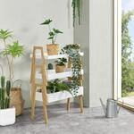 [en.casa] Pflanzenregal Hitra Stapelregal aus Bambus 3-TLG. Blumenregal...