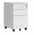 Relaxdays Rollcontainer, 3 Schubladen, HxBxT: 60 x 39 x 52 cm, abschlie&szlig;bar,