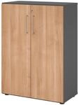 b&uuml;m&ouml; Aktenschrank abschlie&szlig;bar, B&uuml;roschrank Holz 80cm breit in...