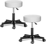 Casaria&reg; Rollhocker H&ouml;henverstellbar 2er Set 10cm Polsterung 46-60cm H&ouml;he 360&deg;