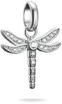 THOMAS SABO Charm-Anh&auml;nger Libelle mit Steinen Connect Silber Recyceltes 925 Silber