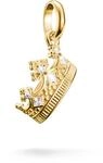 THOMAS SABO Charm-Anh&auml;nger Krone mit Steinen Connect vergoldet 18k Vergoldung,